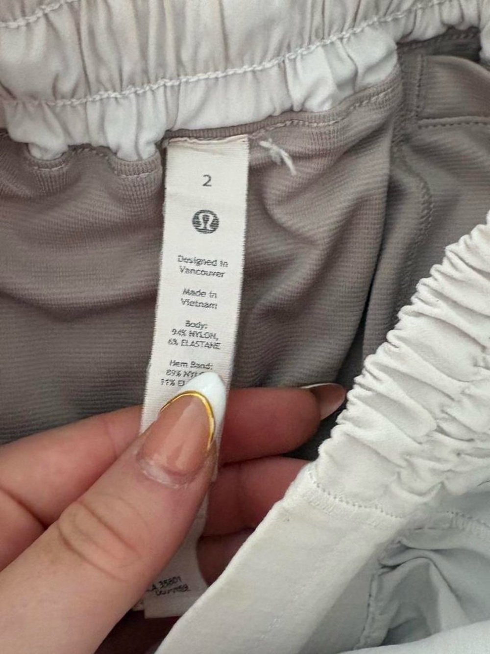 lululemon athletica Light Gray Athletic Running Shorts - Picture 3 of 3